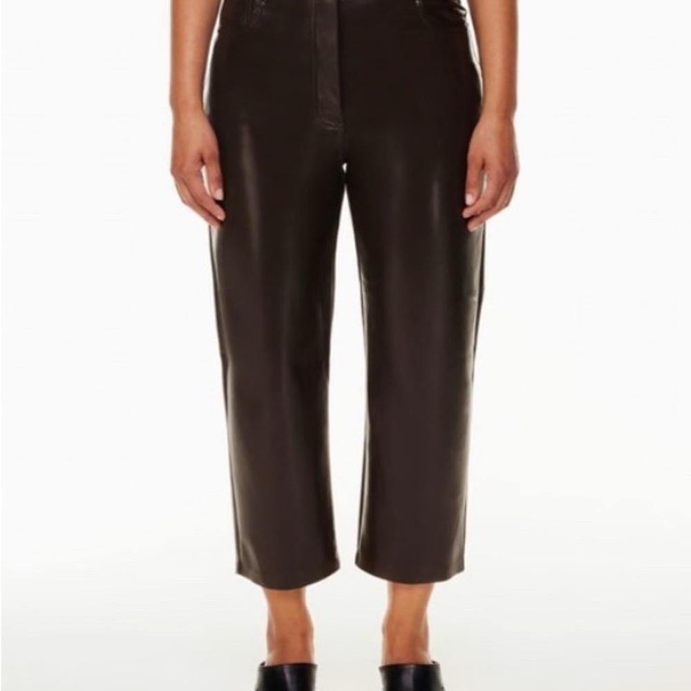 NWT Aritzia Wilfred Brown Cropped Pants